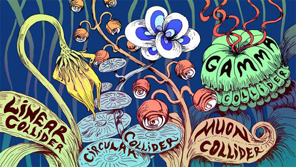 Рис. 1. Так в представлении художника могут выглядеть различные варианты «хиггсовской фабрики»