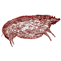 Рис. 1. Пещера Леанг Тедонгнге и найденные в ней древнейшие рисунки