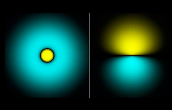 Рис. 4. Электронные орбитали 2S и 2P