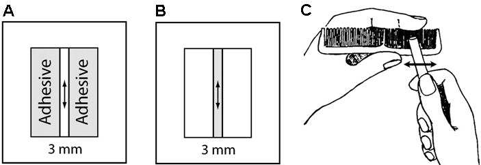 Рис. 3. A, B — иллюзия желоба и хребта