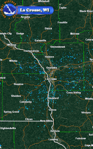 Рис. 2. Лёт поденок «глазами» погодного радара