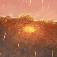 Художественная реконструкция событий, приведших к формированию палеонтологического местонахождения Танис