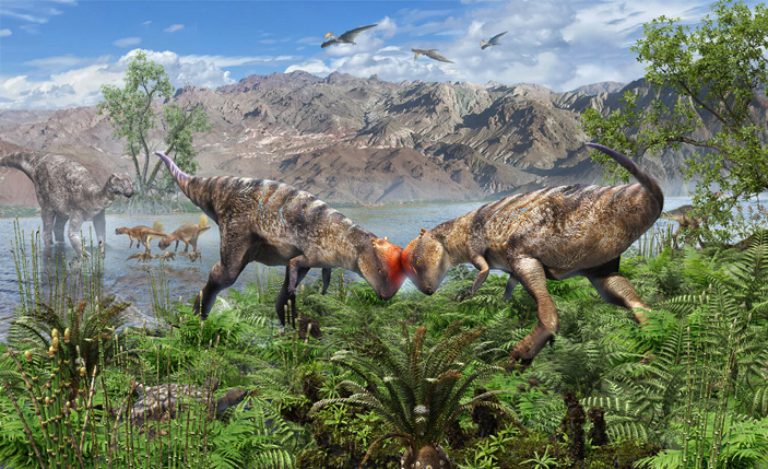 Рис. 4. Молодые завацефалы бодаются