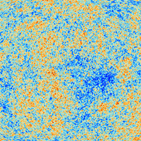 Карта флуктуаций температуры реликтового микроволнового излучения