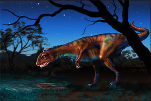 Легкие огромных хищных динозавров, вроде этого 67 000 000-летнего Majungatholus atopus, не сильно отличались от легких маленьких чирикающих воробышков (изображение с сайта www.harvard.edu)