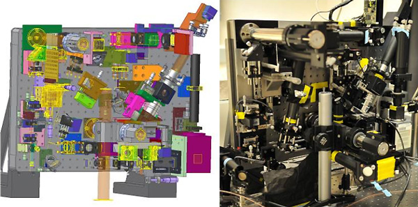 Рис. 1. 3D–модель и фотография чудо-микроскопа