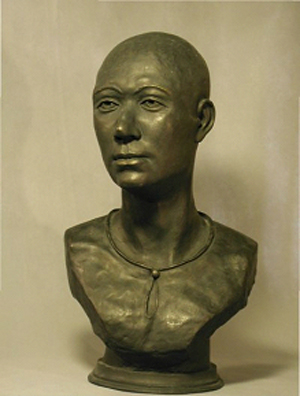 Реконструкция лица женщины (известной как алтайская принцесса) из могильника Ак-Алаха на плато Укок