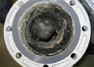 Осадок внутри канализационной трубы может быть ценным источником фосфора. Рис. из обсуждаемой статьи в Nature