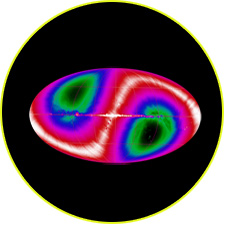 Небо в среднем инфракрасном диапазоне 25 мкм (COBE/DIRBE)