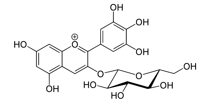 Рис. 2. Структурная формула миртиллина